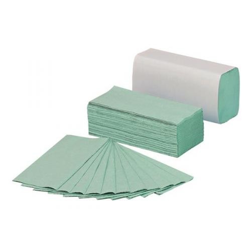 Pap.ručníky Z-Z Zelené 5000ks 20x250ks13 - Papírová hygiena Papírové ručníky Z-Z 1 vrstvé